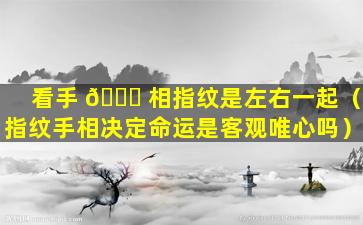 看手 🐎 相指纹是左右一起（指纹手相决定命运是客观唯心吗）